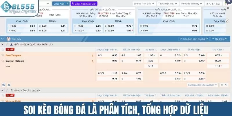 Soi kèo bóng đá là phân tích, tổng hợp dữ liệu